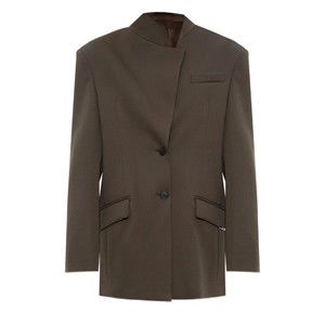 The Attico Oversized Brown Jacket With Korean Collar - NWT
